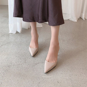 Pointed Toe Baotou Half Slipper