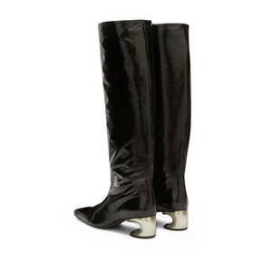 Spliced sleeve high boots