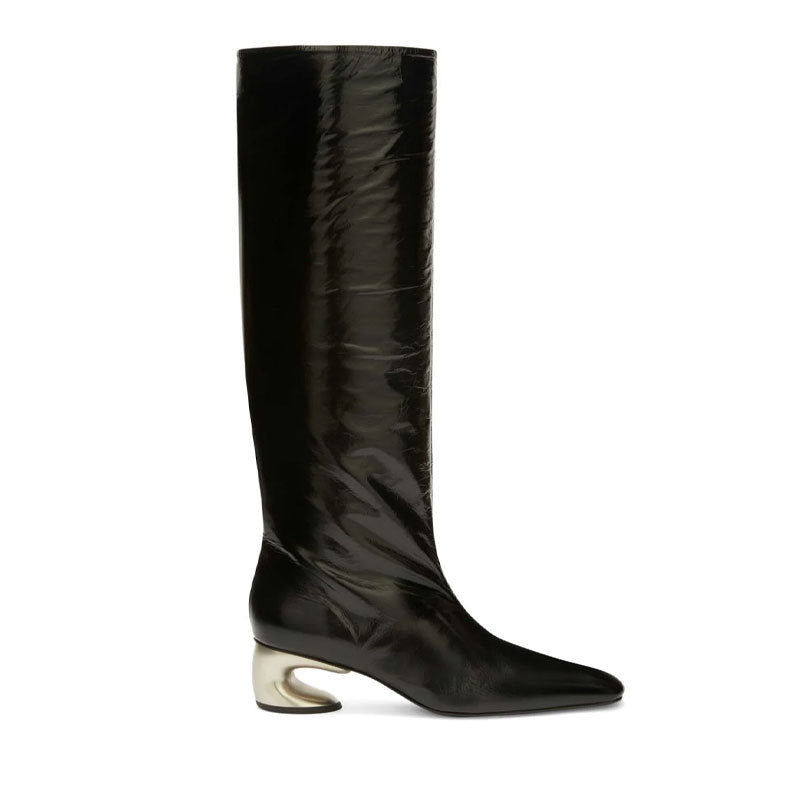 Spliced sleeve high boots