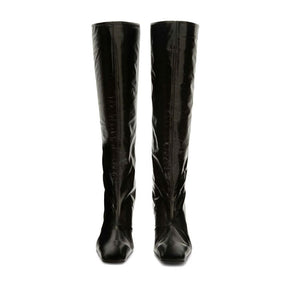 Spliced sleeve high boots